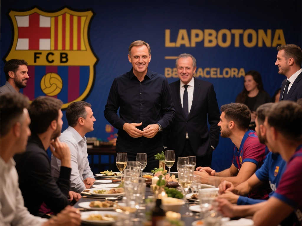 阿斯：弗里克团队聚餐惊喜不断，拉波尔塔现身成焦点